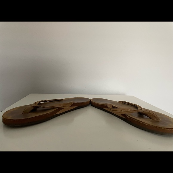 (SOLD!) 🤗 🌈 Rainbow 'Flirty' Braided Leather Flip Flop, size 7, hardly worn! - Picture 6 of 10